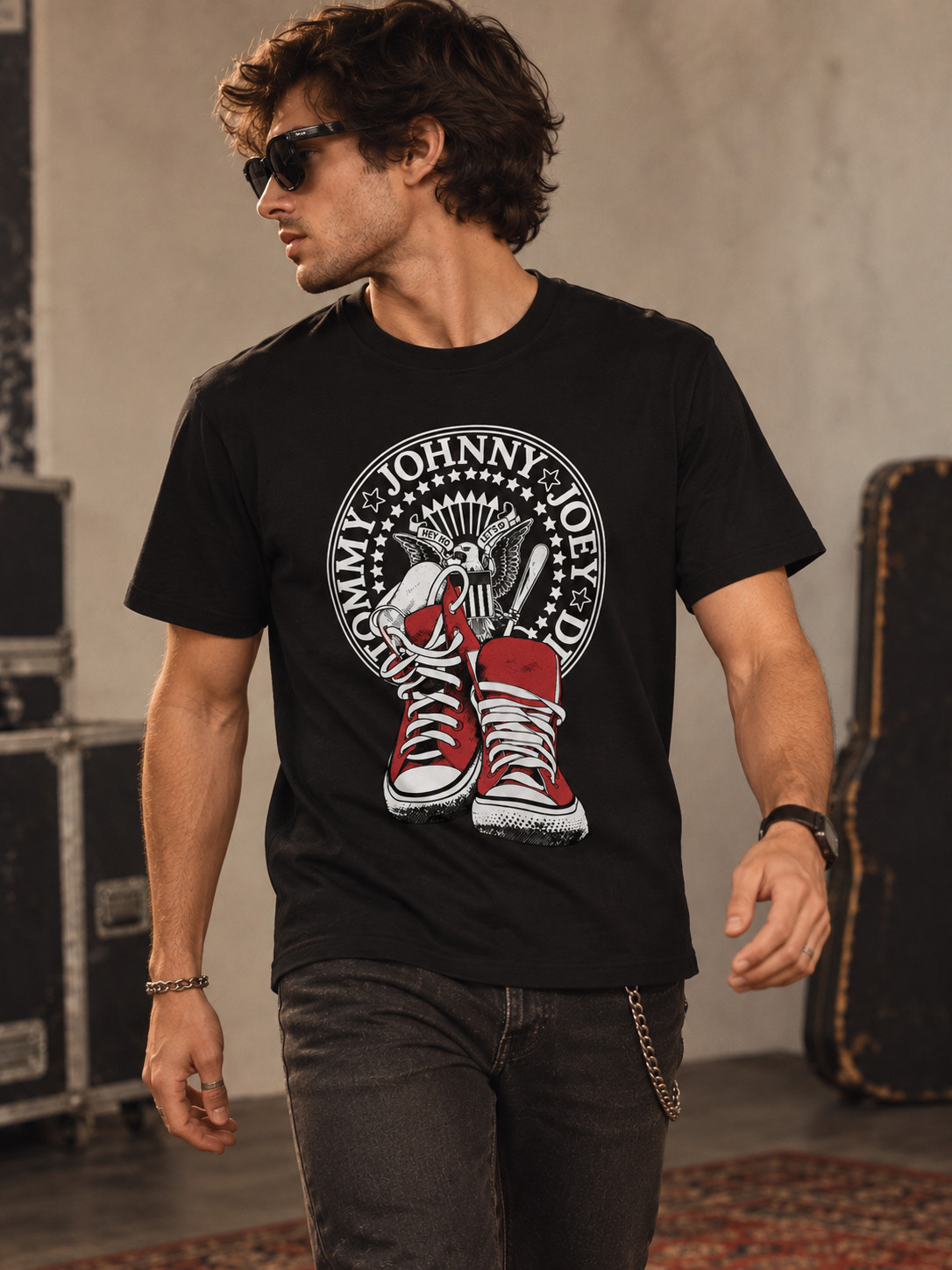 Camiseta RAMONES negra de LoPe Studios